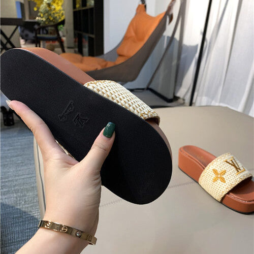 High Quality Luxury LV Jumbo Platform Mule Slippers – Style 90243 product detail