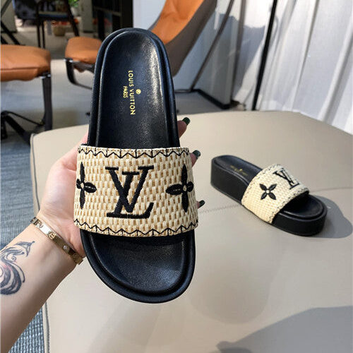 High Quality Luxury LV Jumbo Platform Mule Slippers – Style 21315 product detail