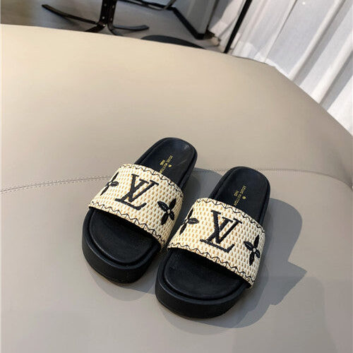 High Quality Luxury LV Jumbo Platform Mule Slippers – Style 21315 alternate view