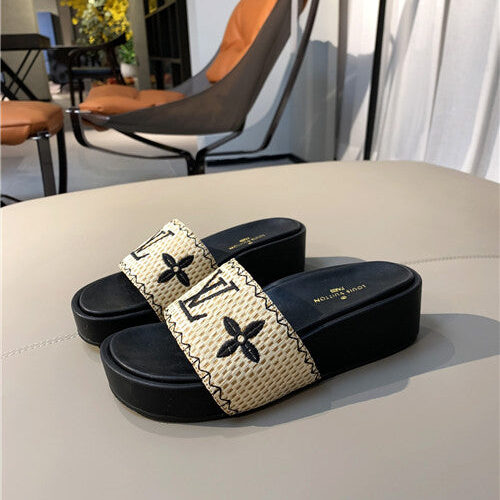 High Quality Luxury LV Jumbo Platform Mule Slippers – Style 21315 product detail