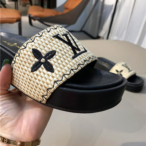 High Quality Luxury LV Jumbo Platform Mule Slippers – Style 21315 product detail