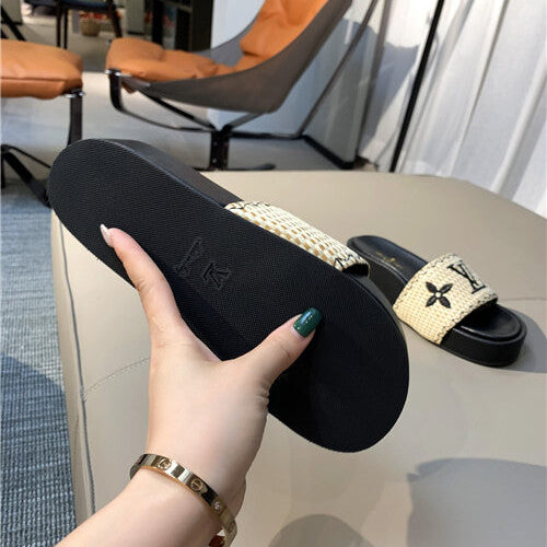 High Quality Luxury LV Jumbo Platform Mule Slippers – Style 21315 product detail