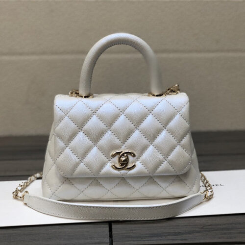 High Quality Luxury Chanel Small Coco Handle Leather Bag