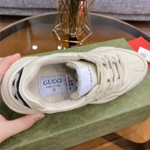 High Quality Luxury Gucci Womens Rhyton Leather Sneakers – Style 77139 product detail