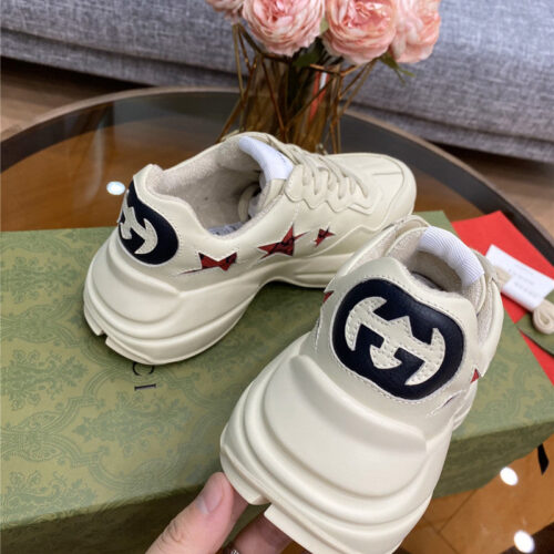 High Quality Luxury Gucci Womens Rhyton Leather Sneakers – Style 77139 product detail