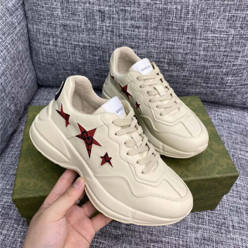 High Quality Luxury Gucci Womens Rhyton Leather Sneakers – Style 77139 alternate view