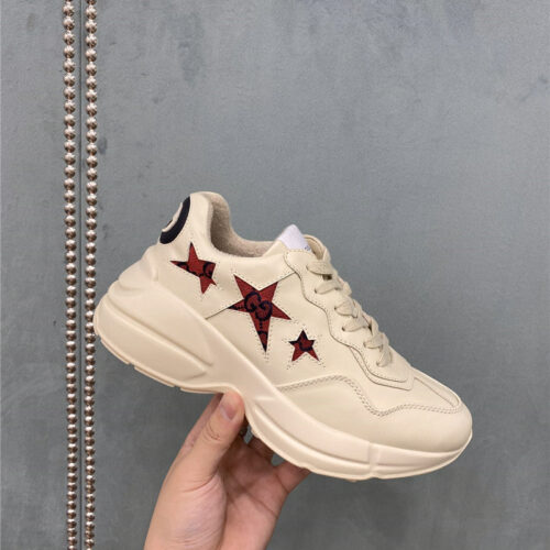 High Quality Luxury Gucci Womens Rhyton Leather Sneakers – Style 77139 product detail