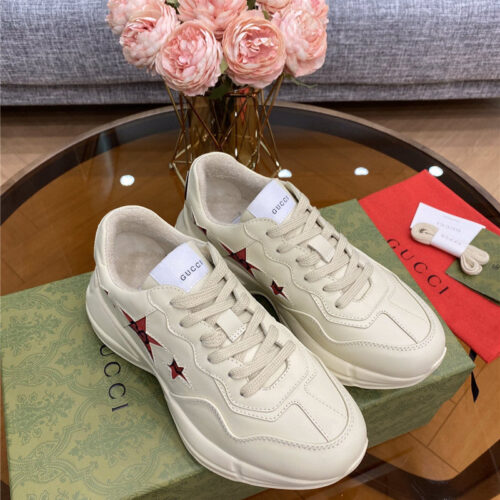 High Quality Luxury Gucci Womens Rhyton Leather Sneakers – Style 77139 product detail