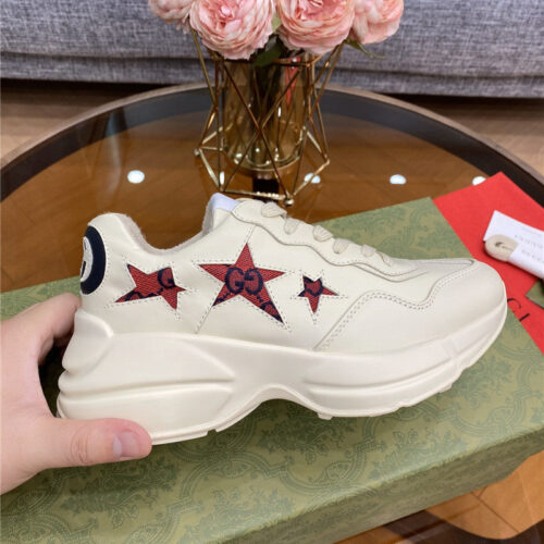High Quality Luxury Gucci Womens Rhyton Leather Sneakers – Style 77139 product detail