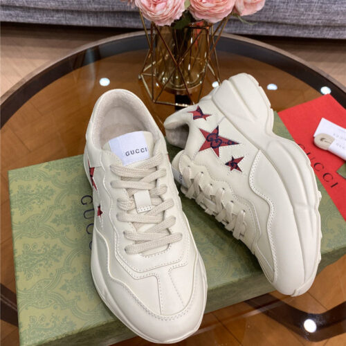 High Quality Luxury Gucci Womens Rhyton Leather Sneakers – Style 77139 product detail