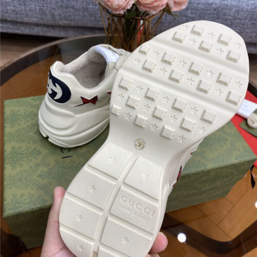 High Quality Luxury Gucci Womens Rhyton Leather Sneakers – Style 77139 product detail