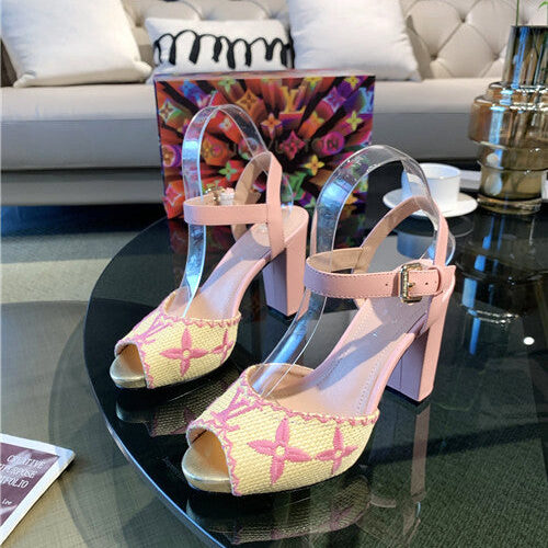 High Quality Luxury Louis Vuitton Heel Sandals – Style 42179