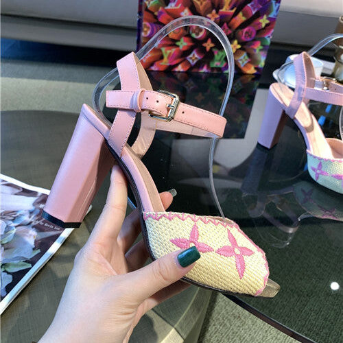 High Quality Luxury Louis Vuitton Heel Sandals – Style 42179 product detail