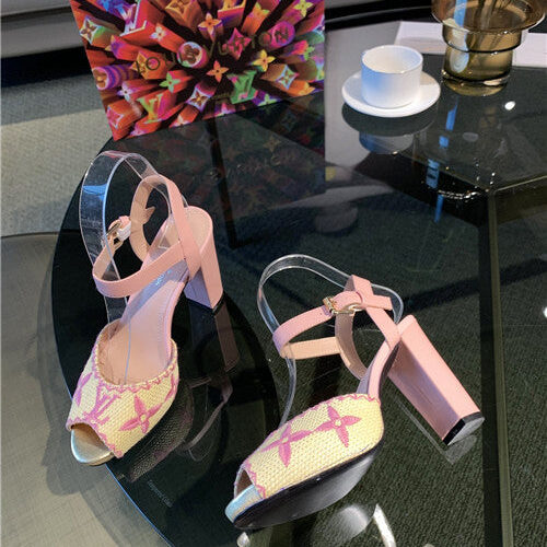 High Quality Luxury Louis Vuitton Heel Sandals – Style 42179 product detail