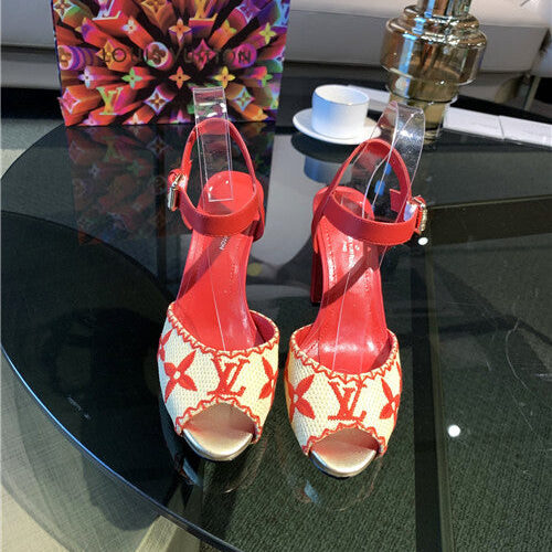 High Quality Luxury Louis Vuitton Heel Sandals – Style 76643 alternate view