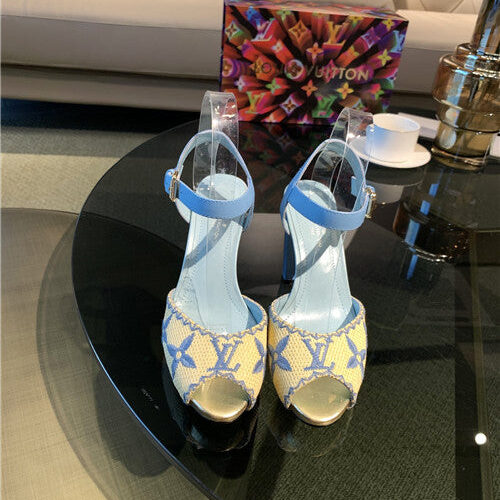 High Quality Luxury Louis Vuitton Heel Sandals – Style 74947 alternate view