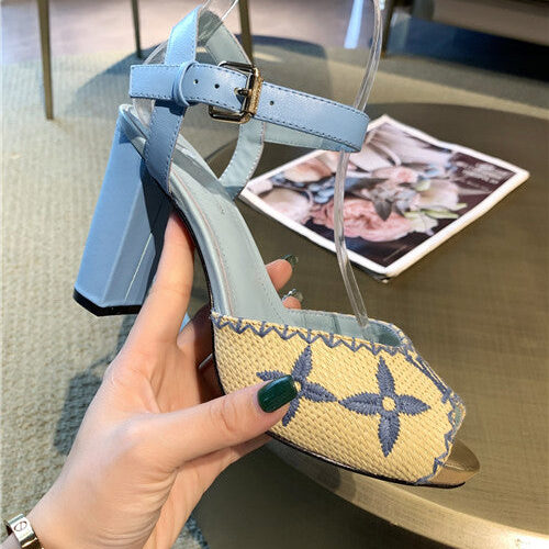 High Quality Luxury Louis Vuitton Heel Sandals – Style 74947 product detail
