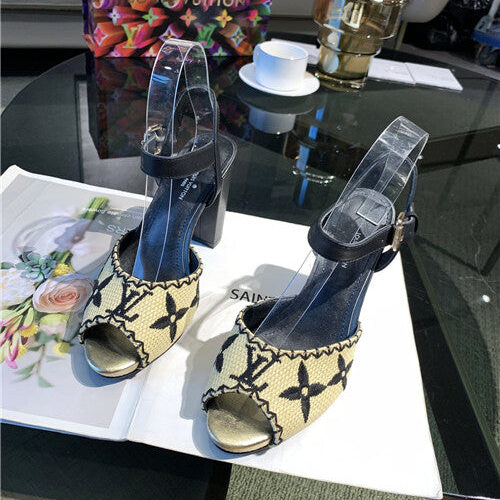 High Quality Luxury Louis Vuitton Heel Sandals – Style 40483 alternate view