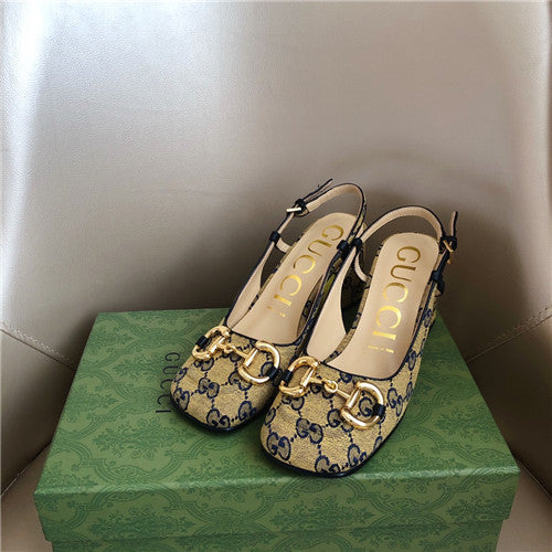 High Quality Luxury Gucci Horsebit Block Heel Sandals alternate view
