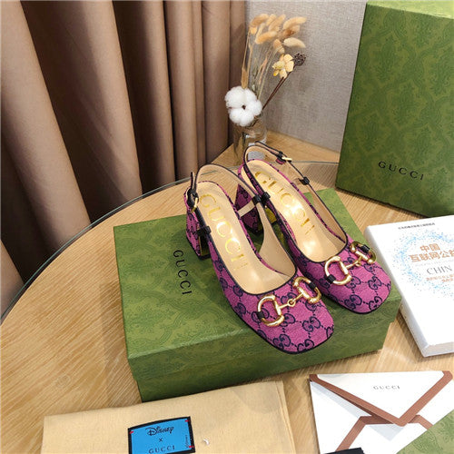High Quality Luxury Gucci Horsebit Block Heel Sandals – Style 95763 product detail