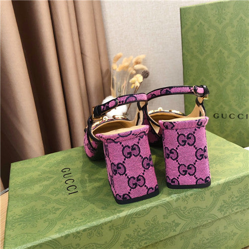 High Quality Luxury Gucci Horsebit Block Heel Sandals – Style 95763 product detail