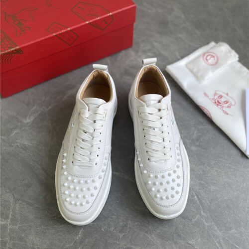 High Quality Luxury Christian Louboutin Louis Junior Spikes Sneakers – Style 64916