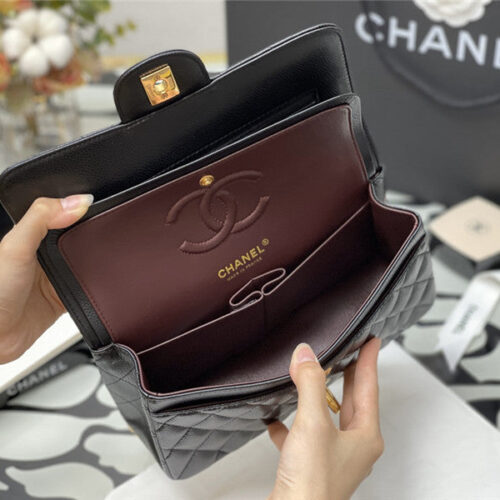High Quality Luxury Chanel Classic Flap Caviar Leather Bag Small – Style 47412 product detail