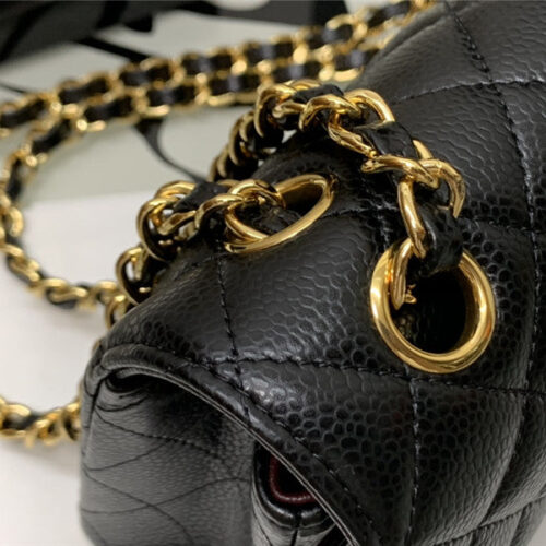 High Quality Luxury Chanel Classic Flap Caviar Leather Bag Small – Style 47412 product detail