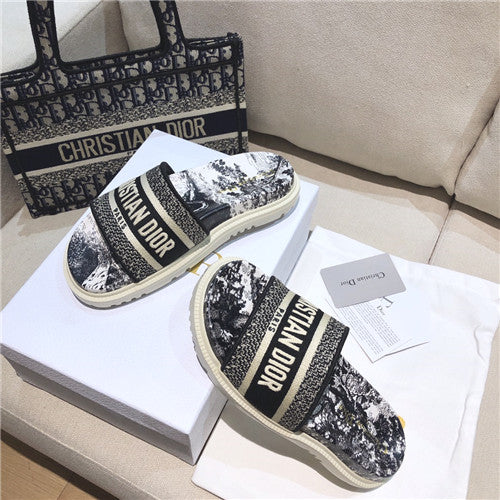 High Quality Luxury Dior Embroidered Slippers – Style 69062 alternate view