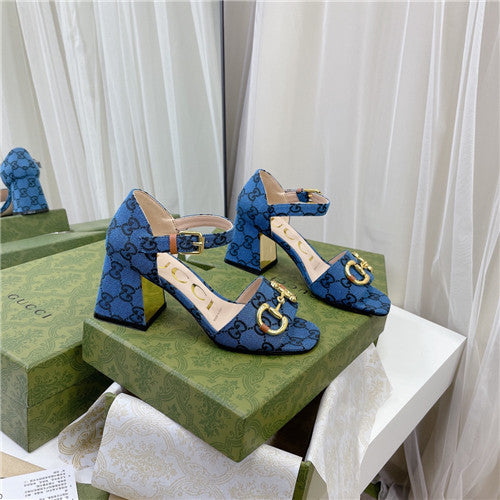 High Quality Luxury Gucci Horsebit Block Heel Sandals – Style 31923