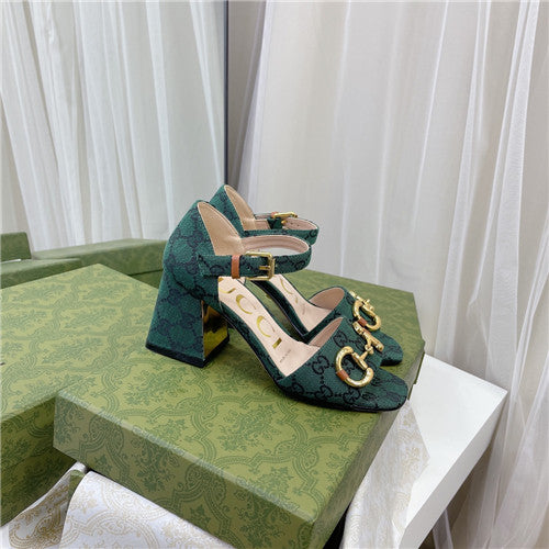 High Quality Luxury Gucci Horsebit Block Heel Sandals – Style 64691 alternate view