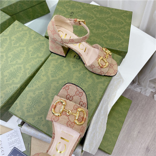 High Quality Luxury Gucci Horsebit Block Heel Sandals – Style 97459 product detail