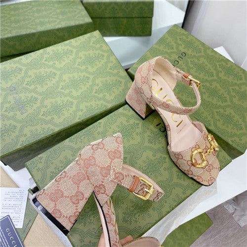 High Quality Luxury Gucci Horsebit Block Heel Sandals – Style 97459 product detail