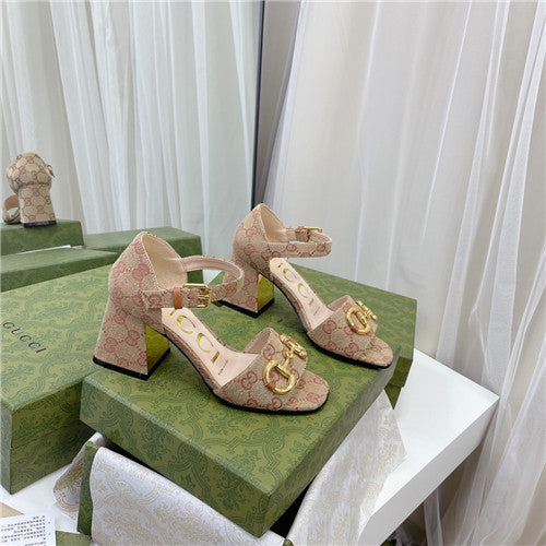 High Quality Luxury Gucci Horsebit Block Heel Sandals – Style 97459