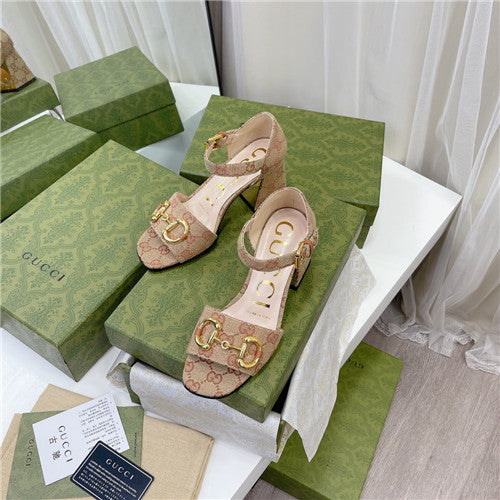 High Quality Luxury Gucci Horsebit Block Heel Sandals – Style 97459 product detail