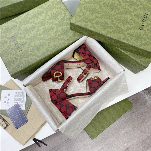 High Quality Luxury Gucci Horsebit Block Heel Sandals – Style 62995 alternate view