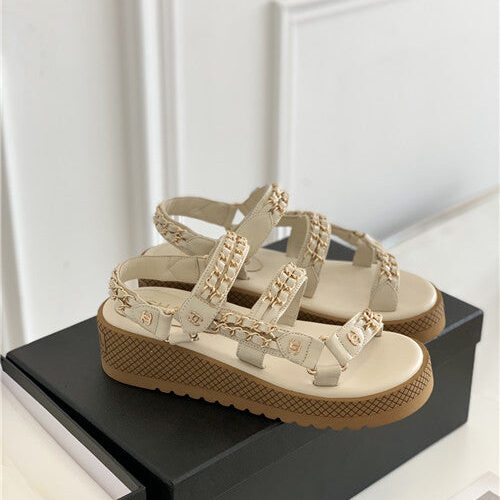 High Quality Luxury Chanel Platform Sandals Womens