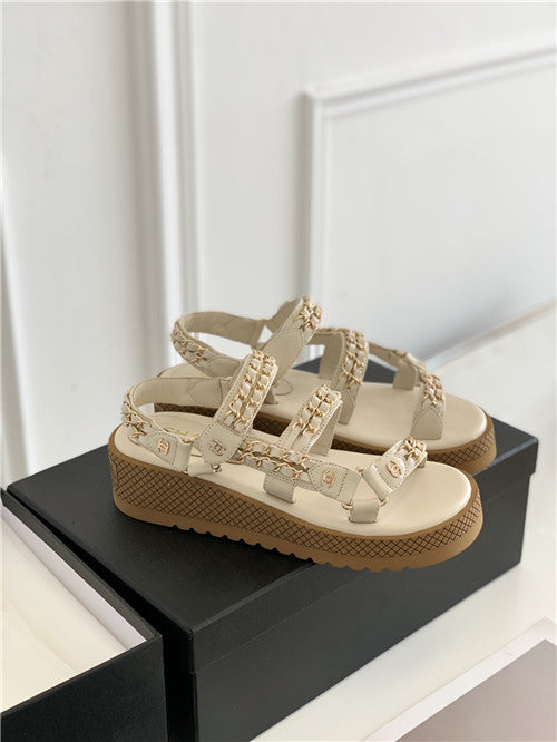 High Quality Luxury Chanel Platform Sandals Womens