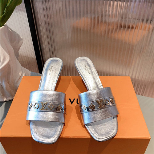 High Quality Luxury Louis Vuitton Heel Slippers – Style 32003 product detail