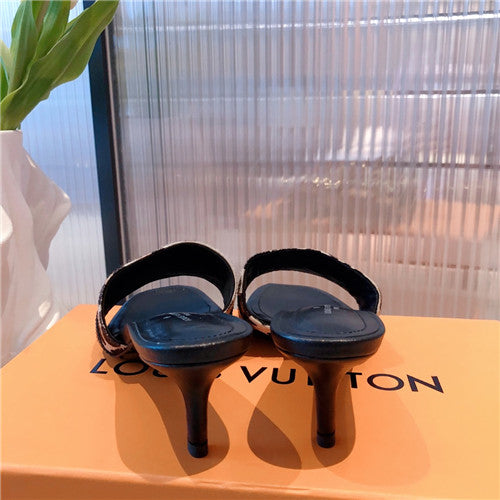 High Quality Luxury Louis Vuitton Heel Slippers – Style 99235 product detail