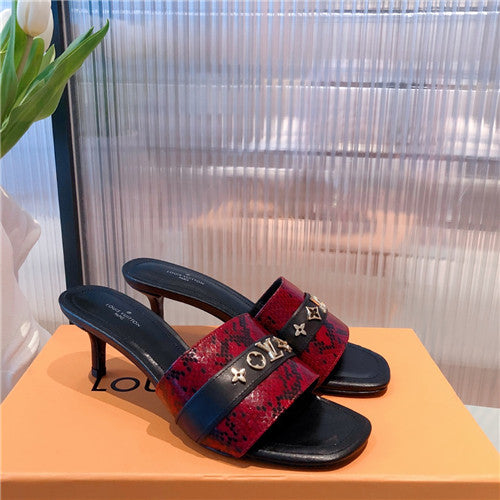 High Quality Luxury Louis Vuitton Heel Slippers – Style 66467