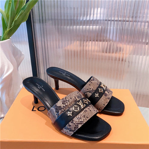 High Quality Luxury Louis Vuitton Heel Slippers – Style 33699