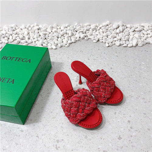 High Quality Luxury Bottega Veneta Bv Woven High-Heeled Slippers alternate view