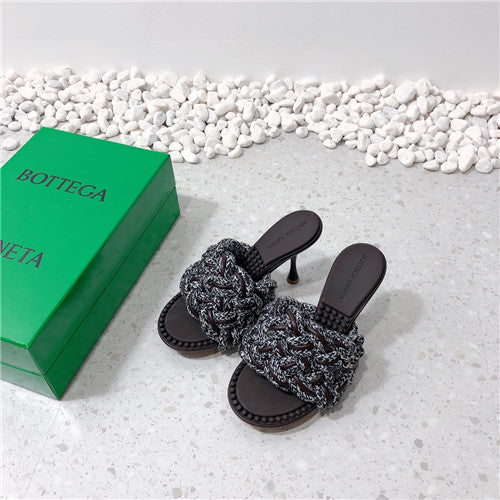 High Quality Luxury Bottega Veneta Bv Woven High-Heeled Slippers – Style 65606