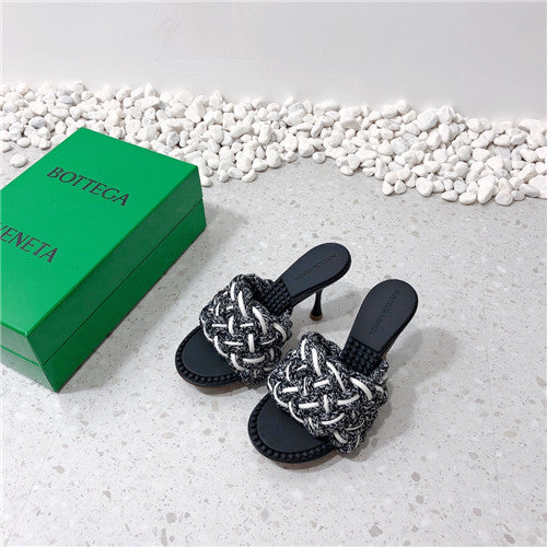 High Quality Luxury Bottega Veneta Bv Woven High-Heeled Slippers – Style 91590