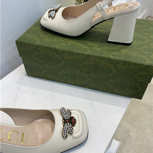 High Quality Luxury Gucci Bee Block Heel Sandals product detail