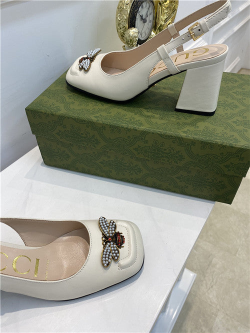 High Quality Luxury Gucci Bee Block Heel Sandals product detail
