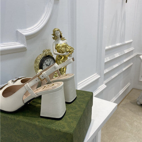 High Quality Luxury Gucci Bee Block Heel Sandals product detail