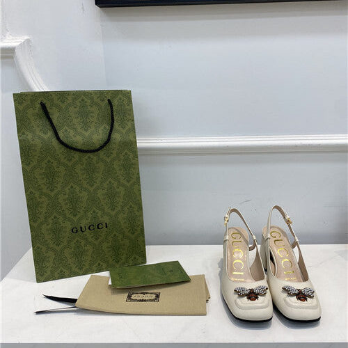 High Quality Luxury Gucci Bee Block Heel Sandals product detail