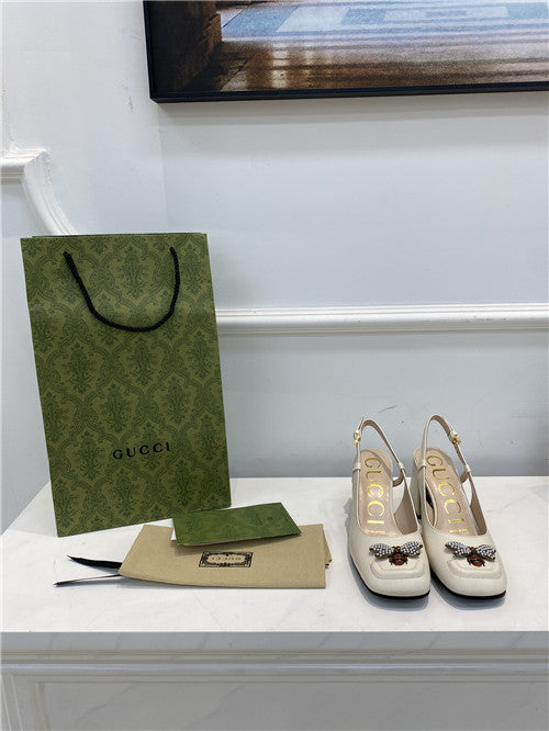 High Quality Luxury Gucci Bee Block Heel Sandals product detail